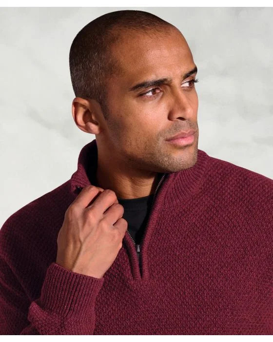 Brook Tavener Moss Stitch 1/4 Zip Top
